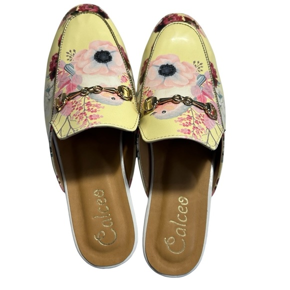 Calceo Yellow Bird Slip On Loafers Flats Sz EU 37 Sz 6.5 - Picture 3 of 9